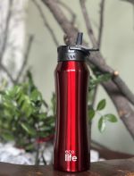 Red Thermos 550ml | Με Eσωτερικό Καλαμάκι