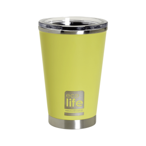 Yellow coffee thermos 370ml | Διάφανο καπάκι