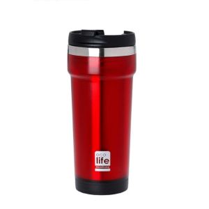 Red coffee thermos 420ml | Plastic outside