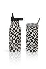 Black & White Thermos 550ml | Με Εσωτερικό Καλαμάκι