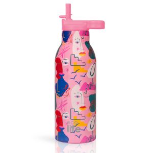 Faces Thermos 550ml | Με Εσωτερικό Καλαμάκι