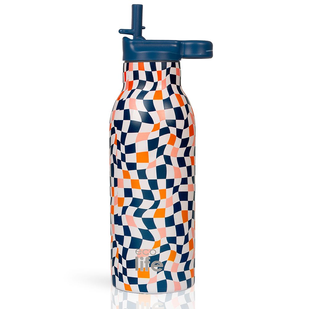Color Squares Thermos 550ml | Με Εσωτερικό Καλαμάκι