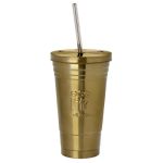 Bronze thermos cup 480ml | Ανοξείδωτο καλαμάκι