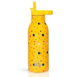 Dots In Yellow Thermos 550ml | Με Εσωτερικό Καλαμάκι
