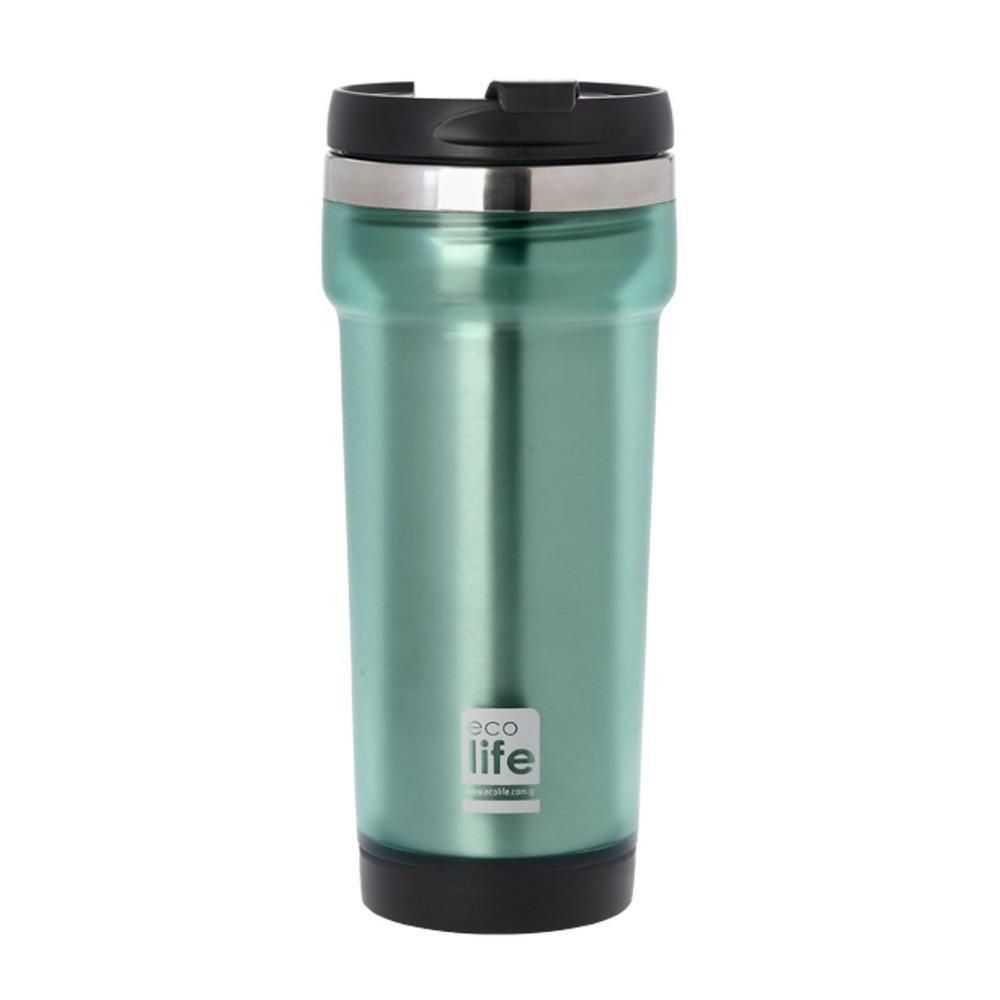 Green Coffee Thermos 420ml | Plastic Outside