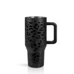 Leopard Black 900ml (2Handles Lid)